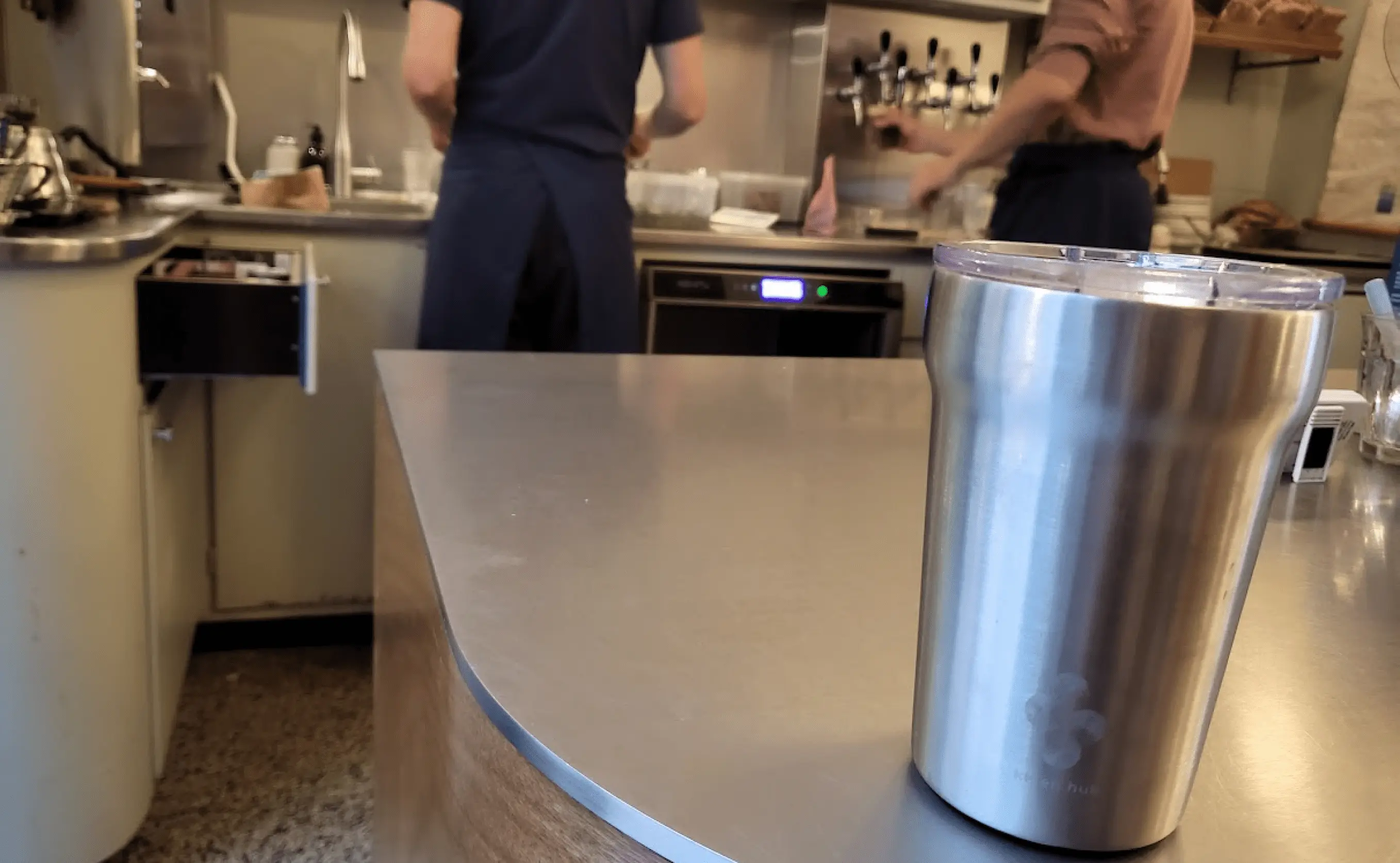 Kleen hub cup on counter