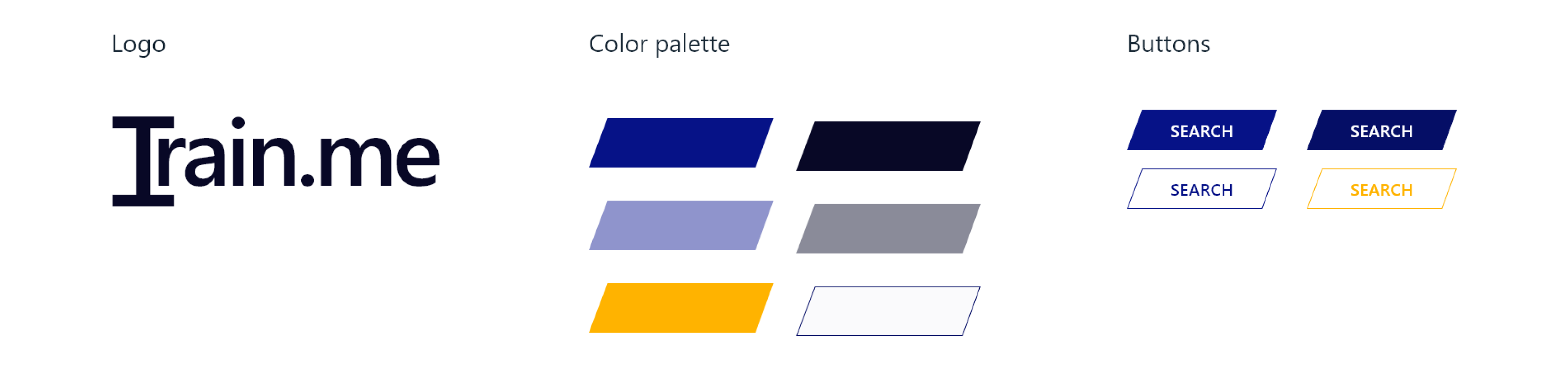 Color palette, logo and buttons